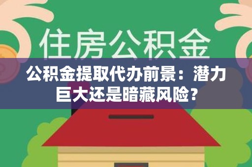 贵池公积金提取代办前景：潜力巨大还是暗藏风险？