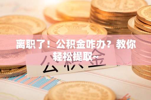 贵池离职了！公积金咋办？教你轻松提取~