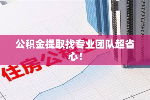 贵池公积金提取找专业团队超省心！